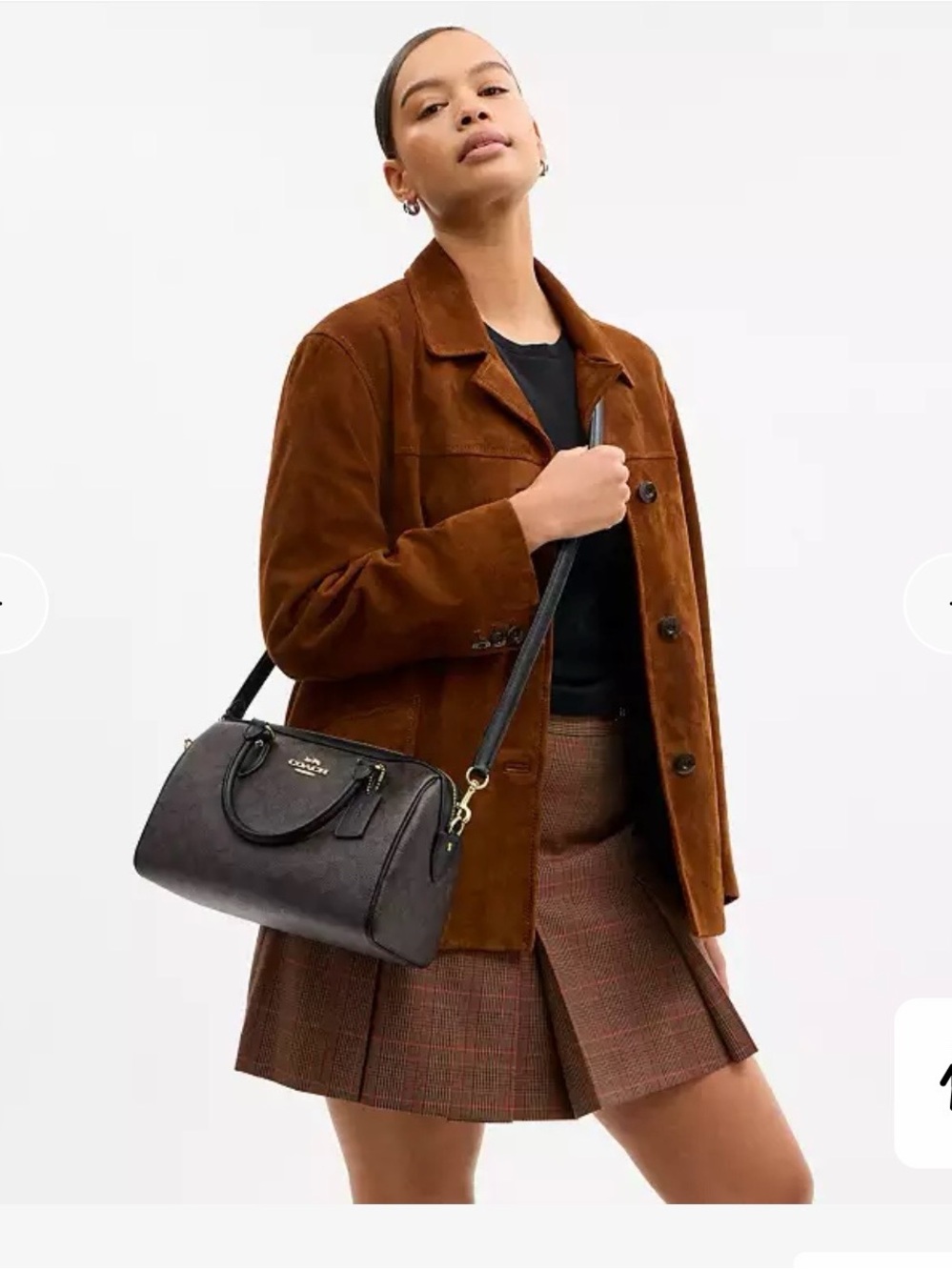 Coach Dark Brown Pebbled Leather Satchel with Gold Hardware
